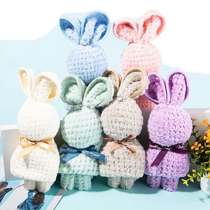 Cute Bunny Rabbit Bear Plush Towel Coral Velvet Towel Cute Bath Soft Blanket Plush Bath Towel Wedding Ceremony Small Gift