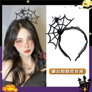 2023 Halloween Spider Hair Hoop Trickery Plan Decoration Happy Halloween Party Spider Headwear Kids Favor Haloween Hat