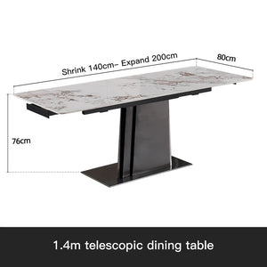 Garden Italian Minimalist Rock Plate Dining Table Modern Simple Luxury Household Dining Tables And Chairs Combination Furniture