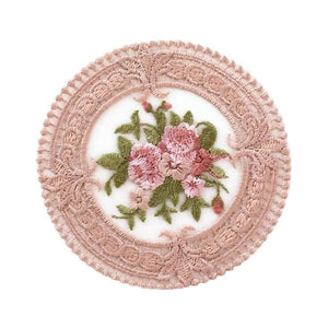 1Pc Dinning Lace Table Cover Embroidered Table Cloth Elegant Round Tablecloth Coffee Coasters Napkin Party Wedding Decoration