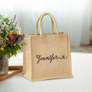 Personalized Bridesmaid Beach Bag,Tote Gift Bags,Beach Bags,Bridesmaid Beach Bag,Beach Tote Bag with Name,Custom jute bag