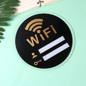 Guest Room Wifi Sign Wifi Code Board Self-adhesive Wifi Sign Guests Fall Resistance Acrylic Wear-resistant Sign For Cinema