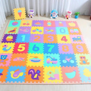 10pcs/set Mini Foam Alphabet Letters Numbers Floor Soft Mat 3D Safety Puzzle Learning Educational Toys