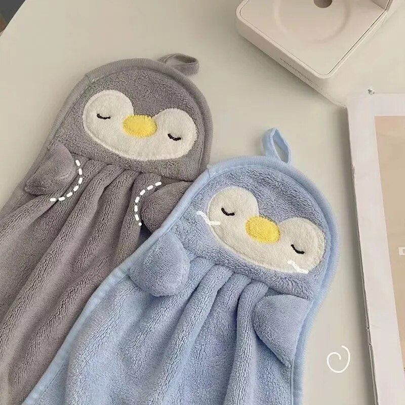 Hand Towel Cute Baby Soft Plush Bath Towel Baby Nursery Hand Towel Cartoon Animal Wipe Hanging Bathing Towel Baby Accessories