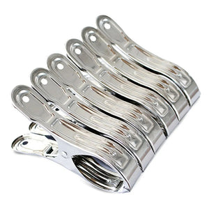 6/10/20 PCS Metal ClothesPins, Stainless Steel Pool Towel Clips, Beach Towel Clips,Windproof Metal Clothespins Clamp