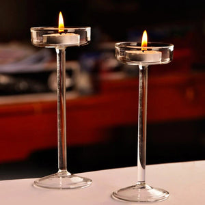 1Pc Glass Candle Holders Set Tealight Candle Holder Home Decor Wedding Table Centerpieces Crystal Holder Dinner Table Setting