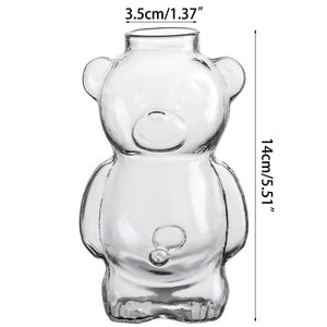 Bear Shaped Cocktail Glass Cup Novelty Drinking Glasses Juice Wine Glass Transparent Beer Drinks Glassware for Homes Bar