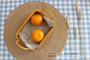 2 pcs 12-36cm Simple Natural heat-proof pads mats for plate baking food fruit skin care products background