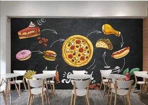 3d photo Wallpapers custom mural modern dining gourmet pizza fast food restaurant decor wallpaper for walls in rolls bedroom