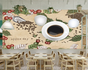 beibehang Custom modern minimalist dining gourmet coffee shop blackboard hotel tooling background wallpaper papier peint