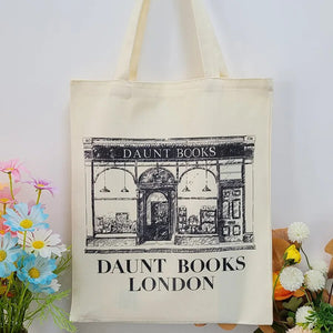 34*41cm Women Canvas London Daunt Books tote bags SHAKESPEARE handbag Daily Shopping Students Book Bag Cotton Travel Handbags