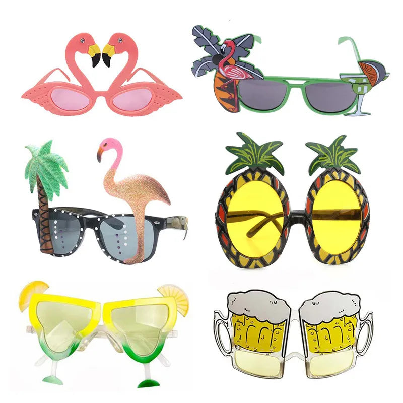 Party Sunglasses Funny Hawaiian Glasses Tropical Fancy Dress Props Fun Kids Party Favors Beach Themed Party Supplies Decoration