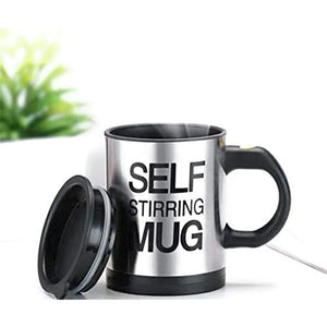 Magnetic Self Stirring Mugs Stainless Steel for Office Kitchen Travel Home Coffee Tea Hot Chocolate and Gift Box