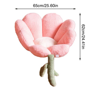 ST6255 Flower Pillow Office Chair Lumbar Back Cushion Cute Plush Sofa Throw Pillows Soft Elastic Decor Cushions Winter Oreiller