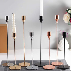 3Pcs/Set Chinese Style Metal Candle Holders Simple Golden Wedding Decoration Bar Party Living Room Decor Home Decor Candlestick