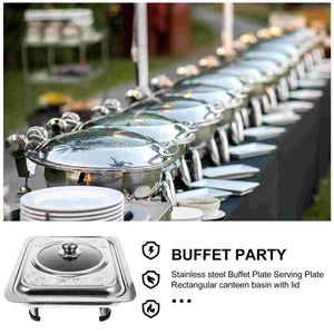 Buffet Chafing Food Set Dish Warmer Pan Tray Chafer Steel Stainless Server Serving Warmers Pans Dishes Trays Catering Servers