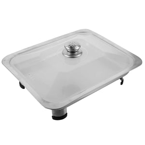 Chafing Dish Buffet Set Stainless Steel Rectangular Chafers Cover Lid Buffet Server Food Warmer Catering Pan Hot Steam