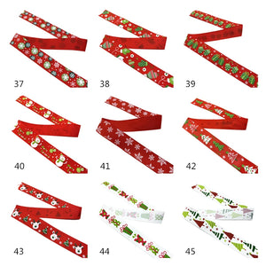 25mm Christmas Ribbons Printed Grosgrain Ribbons for Gift Wrapping Wedding Decoration Hair Bows DIY