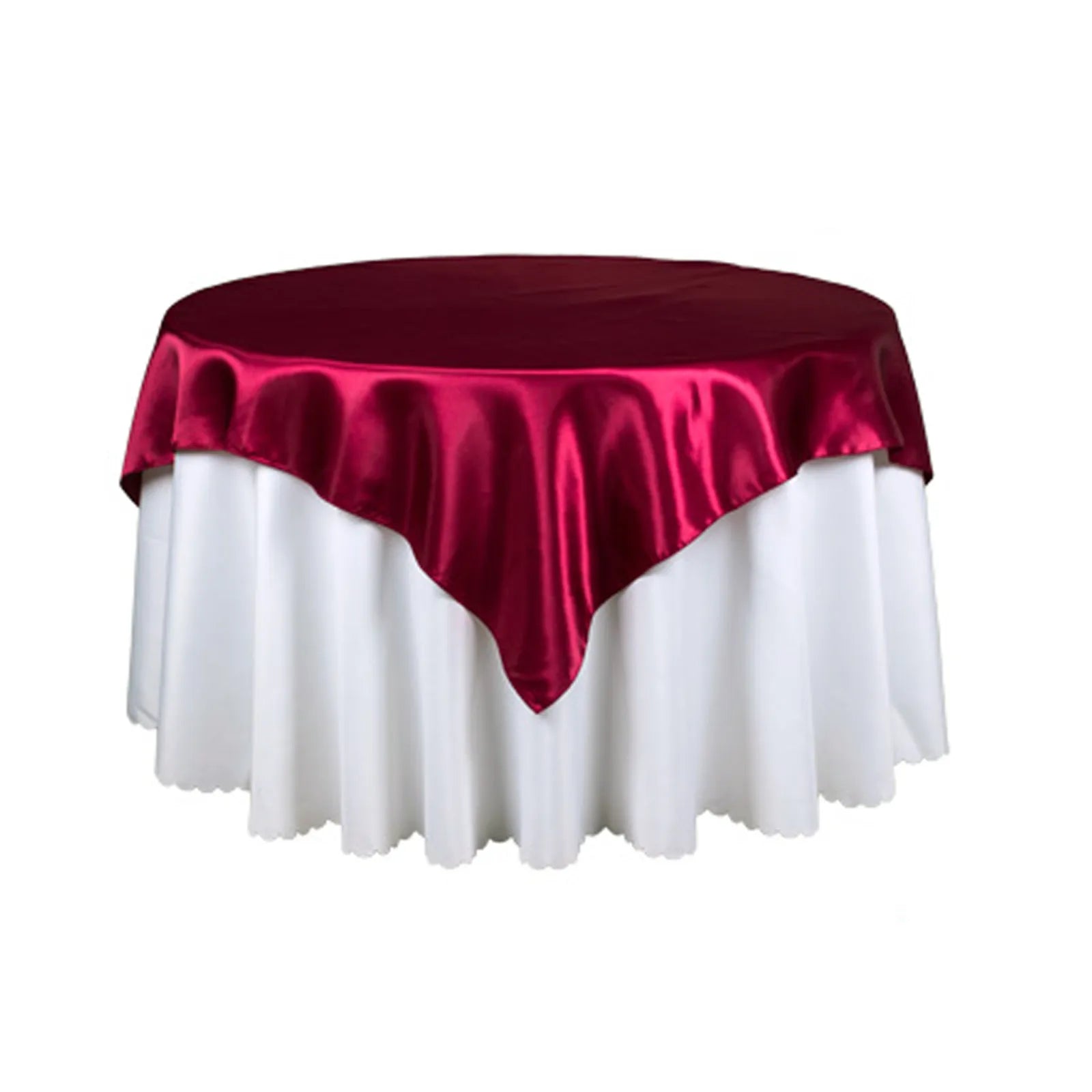 145cm/175cm/180cm/228cm Square Round Tablecloth Satin Fabric Solid Table Cloths Cover Wedding Party Banquet Home Table Decor