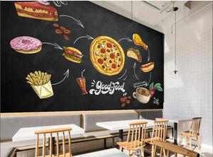 3d photo Wallpapers custom mural modern dining gourmet pizza fast food restaurant decor wallpaper for walls in rolls bedroom