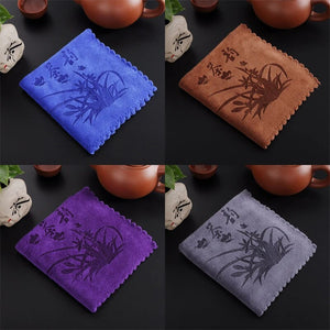 1PC Vintage Tea Towel Thick Fiber Cotton Linen Towel Tea Cloth Gift Table Tray Rag Kung Fu Tea Set Ceremony Accessory Cup Mat