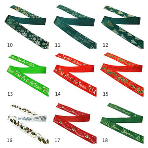 25mm Christmas Ribbons Printed Grosgrain Ribbons for Gift Wrapping Wedding Decoration Hair Bows DIY