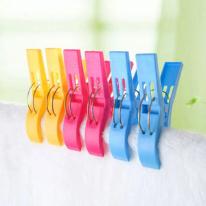 8pcs/set Hanger Clips Large Plastic Useful Clothes Pins Beach Towel Sun Clothes Sunbed Peg Pool Cruiseship Top Clips Wholesale