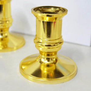 20X Gold Pillar Candle Base Taper Candle Holder Candlestick Christmas Party Decor