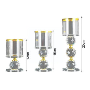 1 set Crystal Candle Stick Holders Stand Coffee Table Living and Dining Room Candlestick Table Centerpieces for Candles J3N2