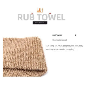 Cotton Linen Brushes Bath Towels Rubbing Exfoliating Back Mud Peeling Body Massage Shower Flexible Scrubber Skin Clean