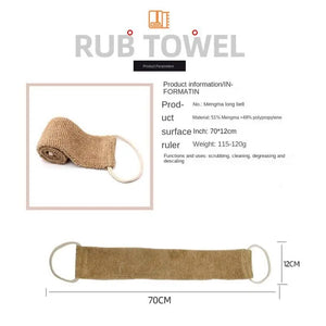 Cotton Linen Brushes Bath Towels Rubbing Exfoliating Back Mud Peeling Body Massage Shower Flexible Scrubber Skin Clean