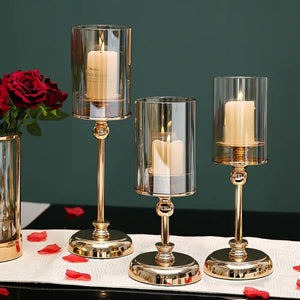 Luxury Candlestick European Golden Candle Holder Aromatherapy Candle Cup Home Decoration For Wedding Bar Party Table Ornaments