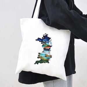 A Court of Mist and Fury House of Wind ACOTAR Book Night Court Moon Star Wingspan Women Canvas Shoulder Cotton Tote Bags Handbag