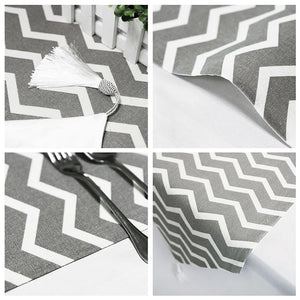 1pcs High Quality Cotton Linen Table Runner Striped Modern Table Decoration For Home Party Wedding Christmas Decorations