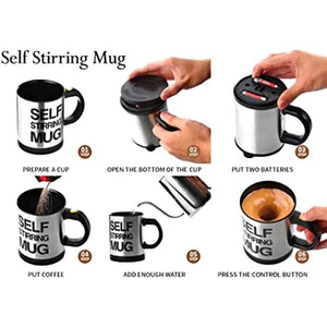 Magnetic Self Stirring Mugs Stainless Steel for Office Kitchen Travel Home Coffee Tea Hot Chocolate and Gift Box