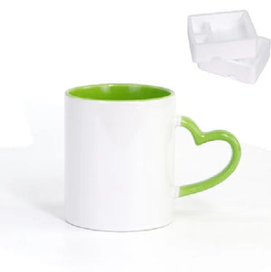 350ML 12oz Blank Ceramic Mug Heart Handle Type for Sublimation Personalize Print Picture Photo LOGO Text