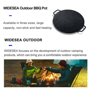 Widesea Camping Nonstick Frying Pan Pot Bowl Ultra-light Plate Tableware Cooking Utensils Bbq Picnic Cookware  Equipment