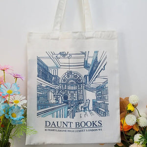 34*41cm Women Canvas London Daunt Books tote bags SHAKESPEARE handbag Daily Shopping Students Book Bag Cotton Travel Handbags