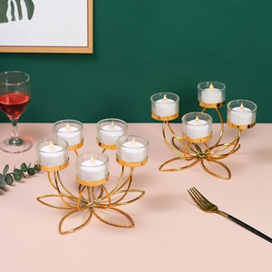 Mental Candlestick Holder Candlestick Holders for Romantic Candlelight Dinner Props Modern Table Decoration Retro Style Bedroom