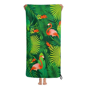 Flamingo Printed Soft Beach Towel Sand Free Pool Blanket Thin Quick Fast Dry Absorbent Oversized Lightweight Bath Towels