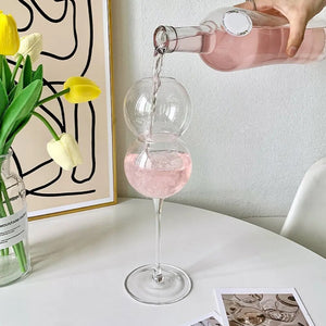 Cocktail Glass Creative Shaped Glass Goblet 3D Rose Valentine Party Sparkling Wine Glasses Novelty Bar Drinkware Ideal Gifts