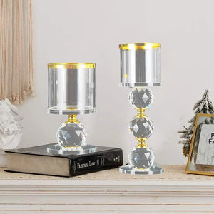 1 set Crystal Candle Stick Holders Stand Coffee Table Living and Dining Room Candlestick Table Centerpieces for Candles J3N2