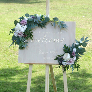 Creative Artificial Flower for Banquet Water Card Sign and Guest Welcome Board DIY Party and Holiday Decorations