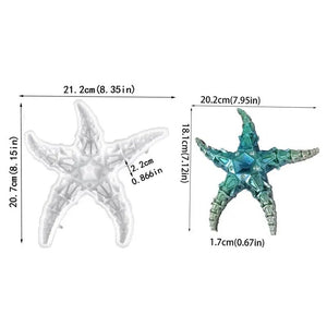 Coastal Wall Art Resin Mold Silicone Starfish Wall Decor Mold Geometric 3D Home Decor Marine Theme Ocean Animal Starfish Mold