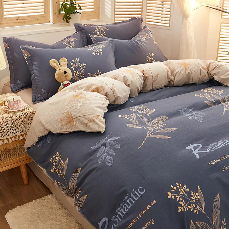 Bedding set 3/4 piece 100% cotton Duvet cover set Large comforter bedding sets Full Queen King size luxury home textile