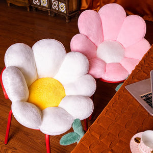 Cute Plush Sofa Throw Pillows INS Flower Pillow Office Chair Lumbar Back Cushion Soft Elastic Decor Cushions Winter Oreiller